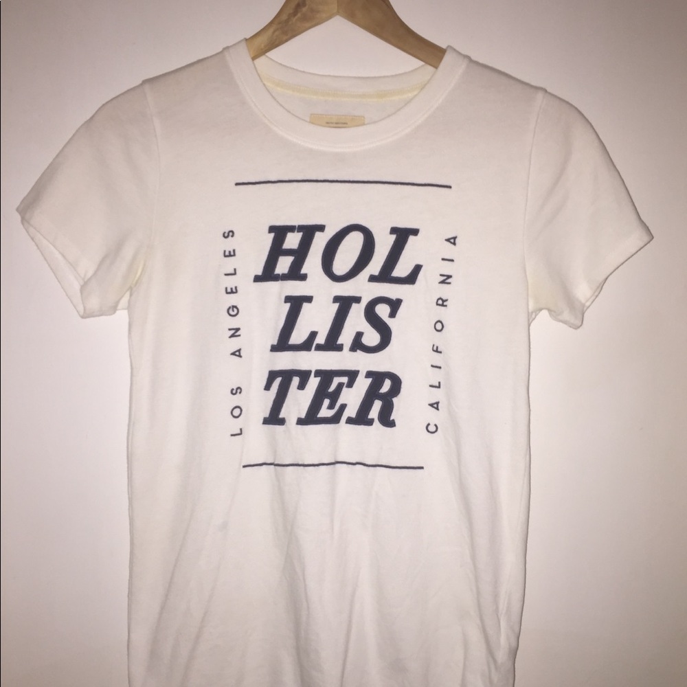 White T-shirt by Hollister